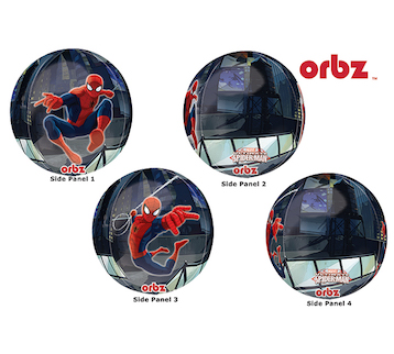 Spiderman 4 Sided Orbz Balloon