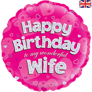 Happy Birthday Wife Foil Balloon