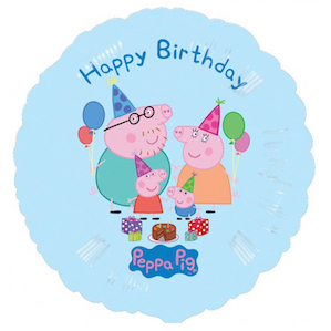 Peppa Pig Happy Birthday Round Foil Balloon 
