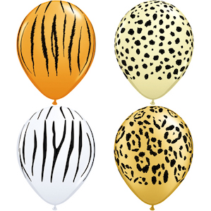 4 Safari Themed Latex Balloon