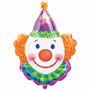 Smiley Clown's Head Shaped Foil Balloon