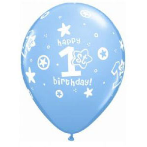 First Birthday Stars Boys Balloon