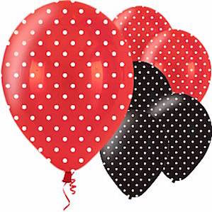 Black and Red Ladybug Balloons