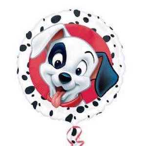 Large Round Foil Balloon with Printed Dog