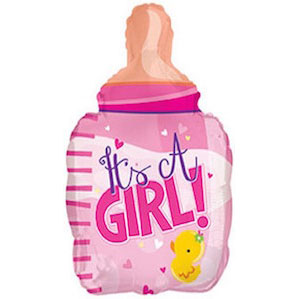 It's a Girl Baby's Bottle Foil Balloon