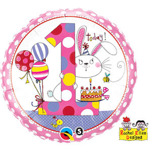 Rachel Ellen First Birthday Balloon
