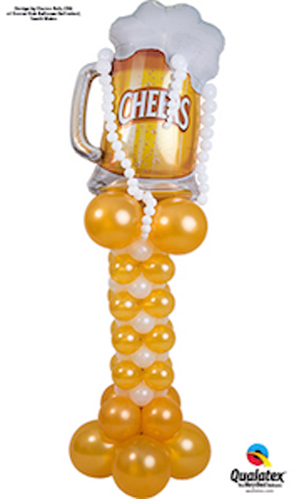 Happy Father's Day Bouquet with Pint Glass and Column