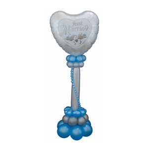 Just Married Wedding Column Bouquet