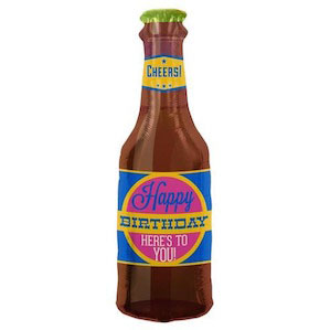 Large Foil Beer Bottle Birthday Balloon