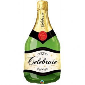 Champagne Bottle Large Foil Balloon