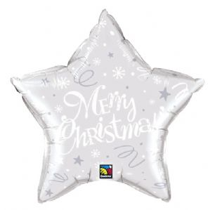 Christmas Silver Star Foil Balloon