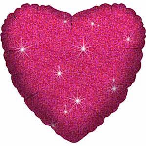 Fuchsia Heart Shaped Balloon