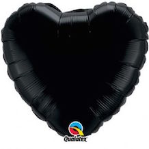 Black Heart Foil Balloon