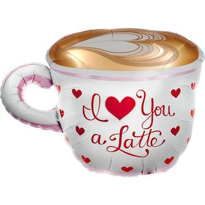 I Love You Latte Shaped Balloon