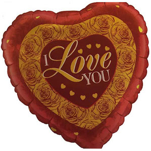 I Love You red Heart Shaped Balloon