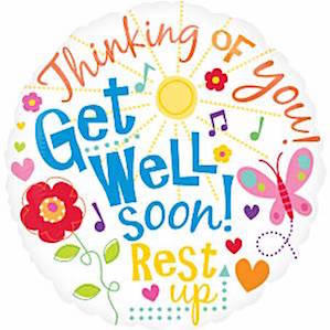 Thinking of You Get Well Soon Foil Balloon